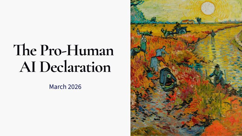 Pro-Human AI Declaration branding and campaign imagery