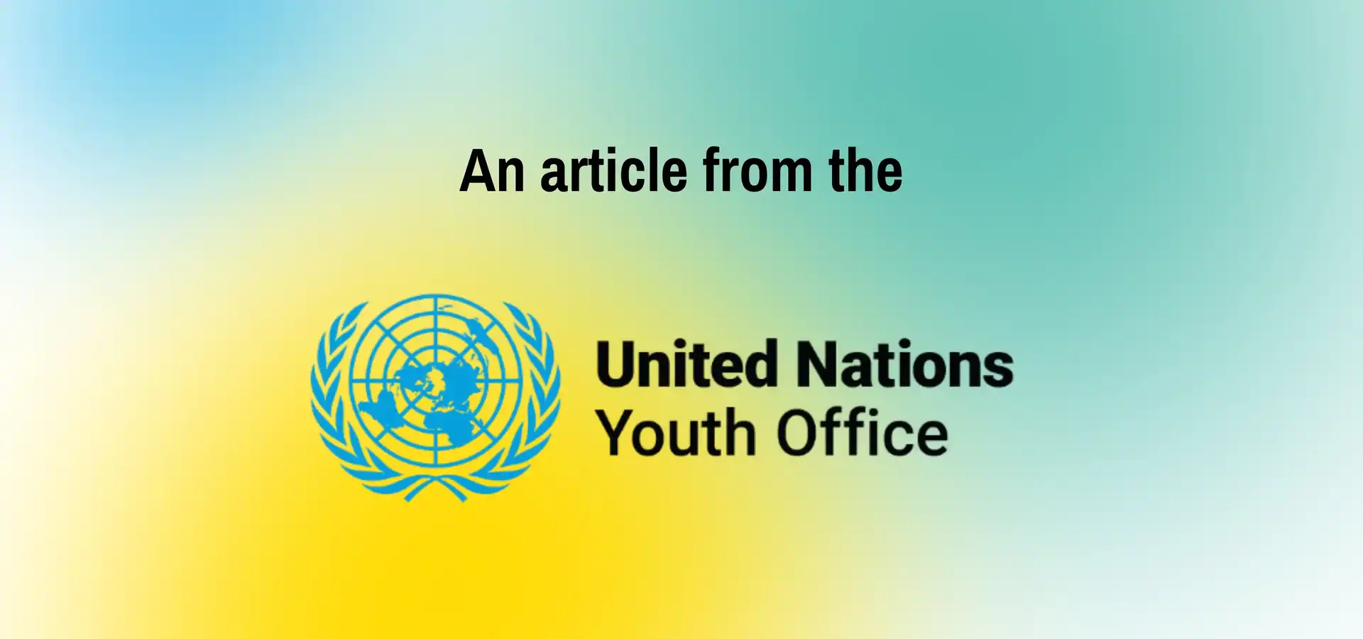 United Nations Youth Office logo with UN emblem on gradient background