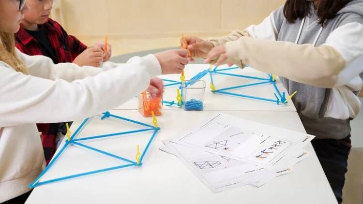 Strawbees engineering bridge project